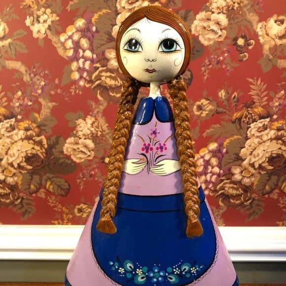 Papier Mache Tonala Ser Mel JAL Senorita Doll figurine